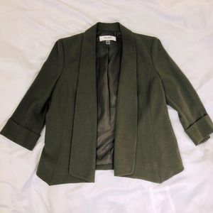 Olive green suit jacket